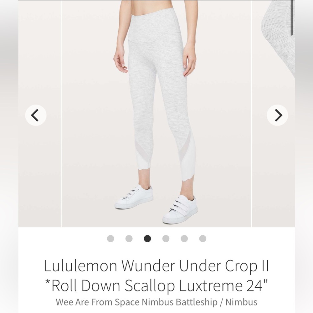 Lululemon Wunder Under Crop ll *Roll Down Scallop